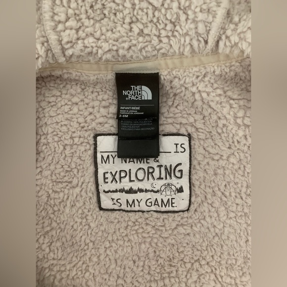 3-6 Month Fleece North Face full body Zip up - Picture 3 of 5